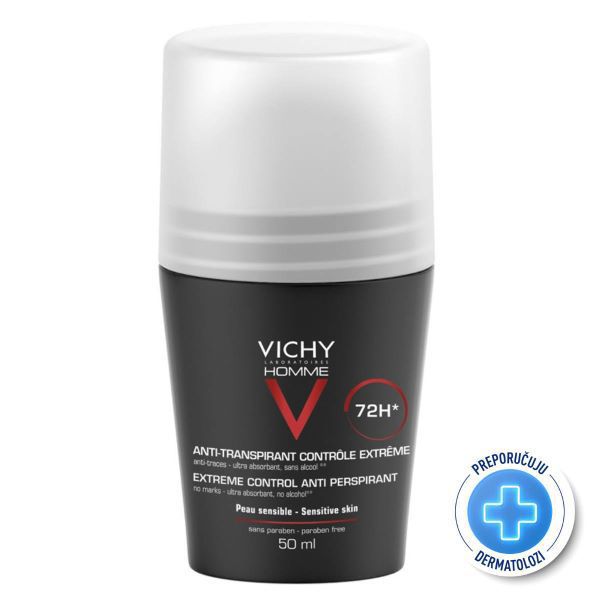 VICHY DEO ROLL ON ZA MUSKARCE bijeli poklopac